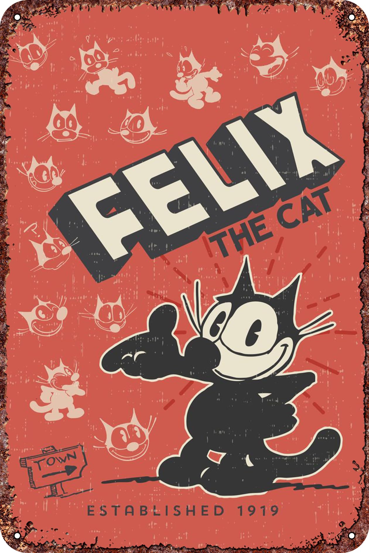 Amazon.com: Felix the Cat EST 1919 - Póster de dibujos animados